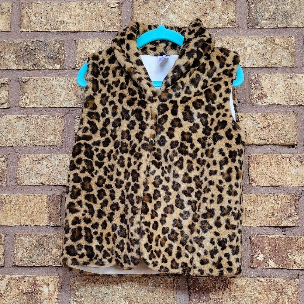 Carter's Kids Leopard Print Faux Fur Vest Size 6